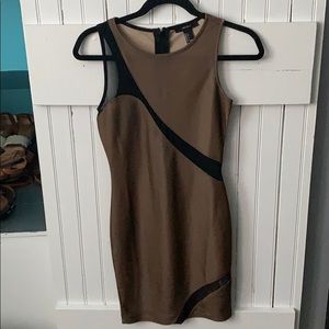 Gold and Black Bodycon Dress